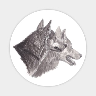 Wolves - Inktober Magnet